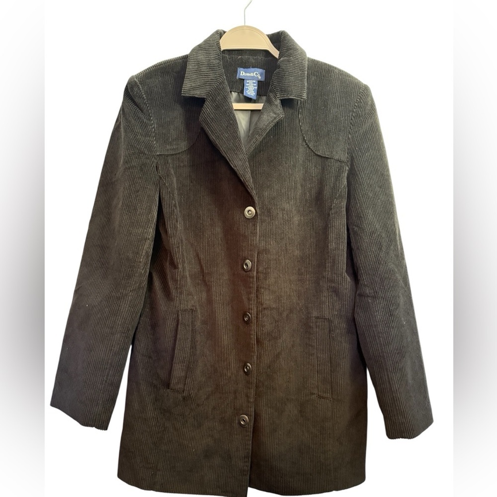 Denim&Co Black Corduroy Blazer